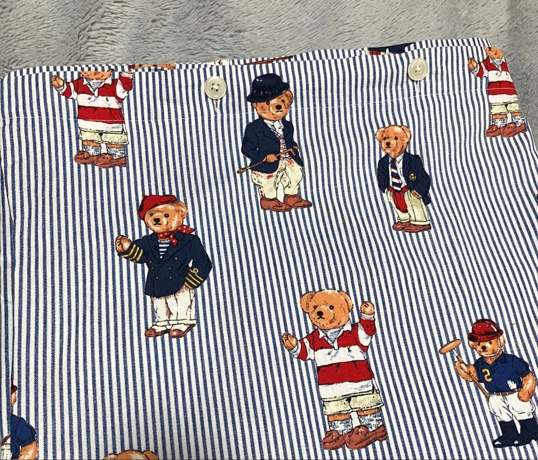 ラルフローレン ポロベア ストライプ 掛け布団カバー シングル