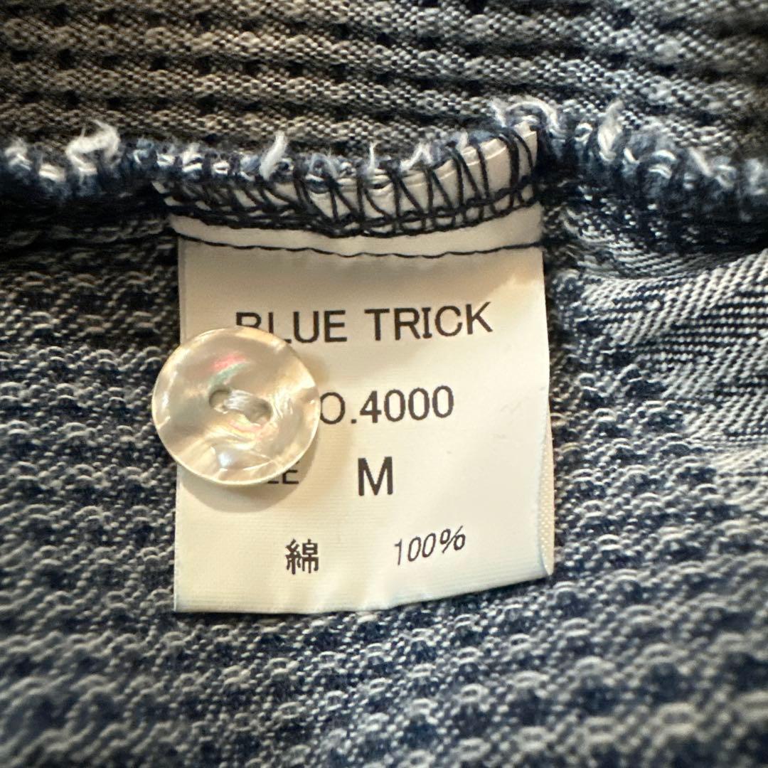 BlueTrick レディース スタンドカラーシャツ 刺子パッチ