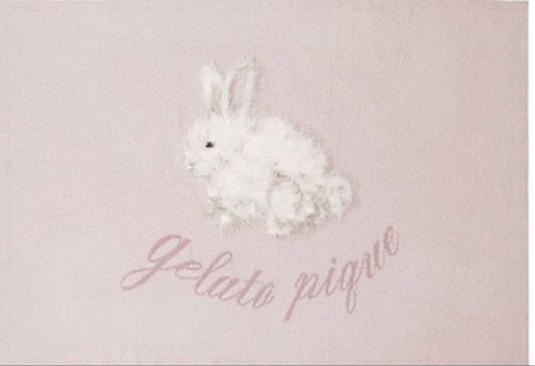 ジェラートピケ ラビットモコブランケット ピンク