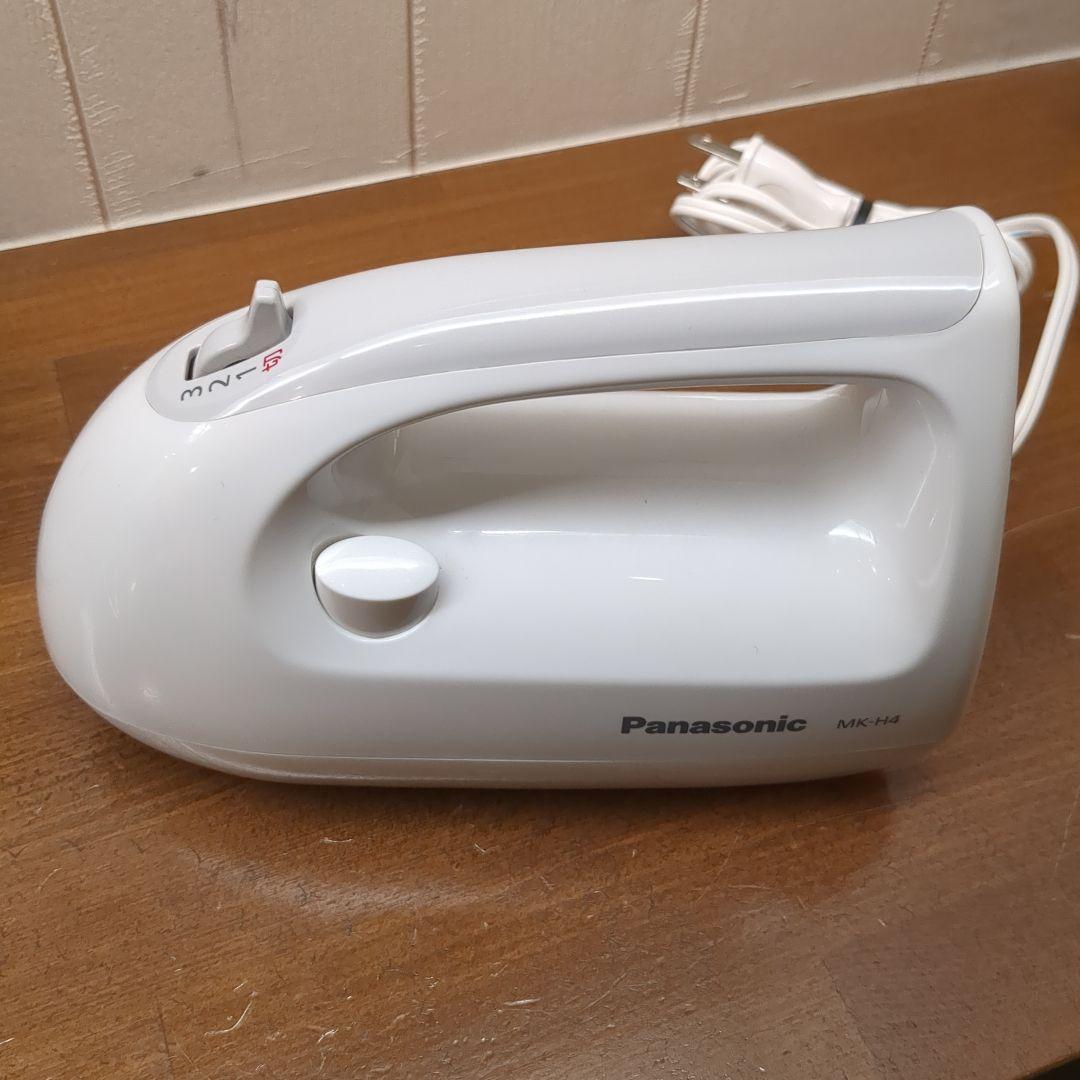 【美品】Panasonic ハンドミキサー MK-H4 ホワイト 泡立て器