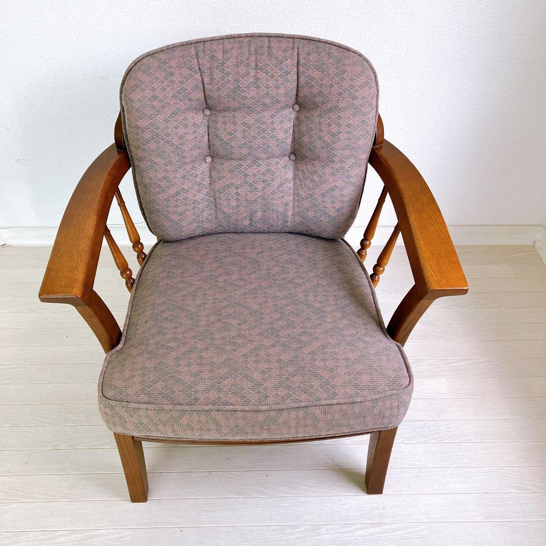 飛騨産業 キツツキ 穂高 一人掛け ソファ レトロ アンティーク 高級家具 希少