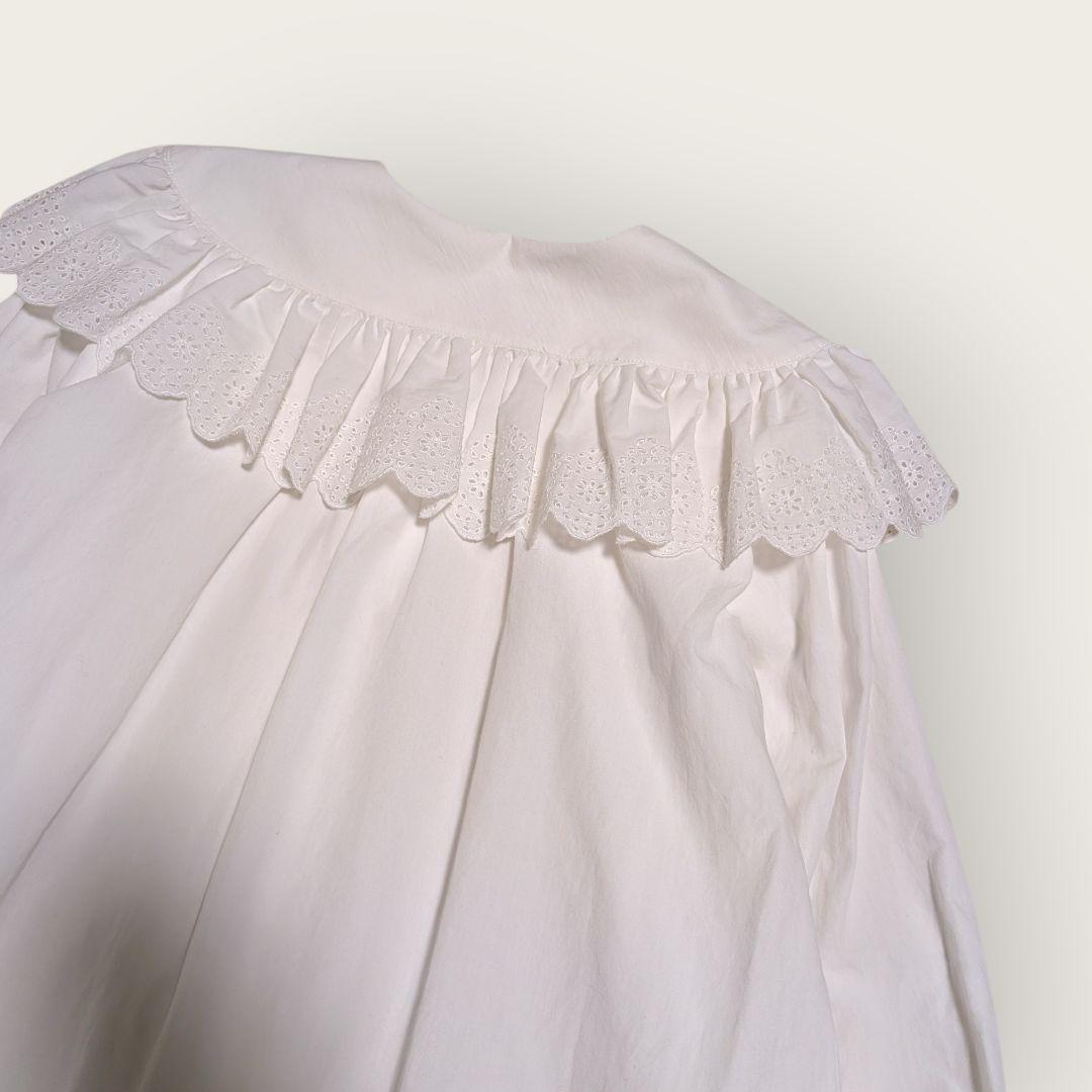 美品　THE SHINZONE　シンゾーン　レースカラーブラウス　ホワイト