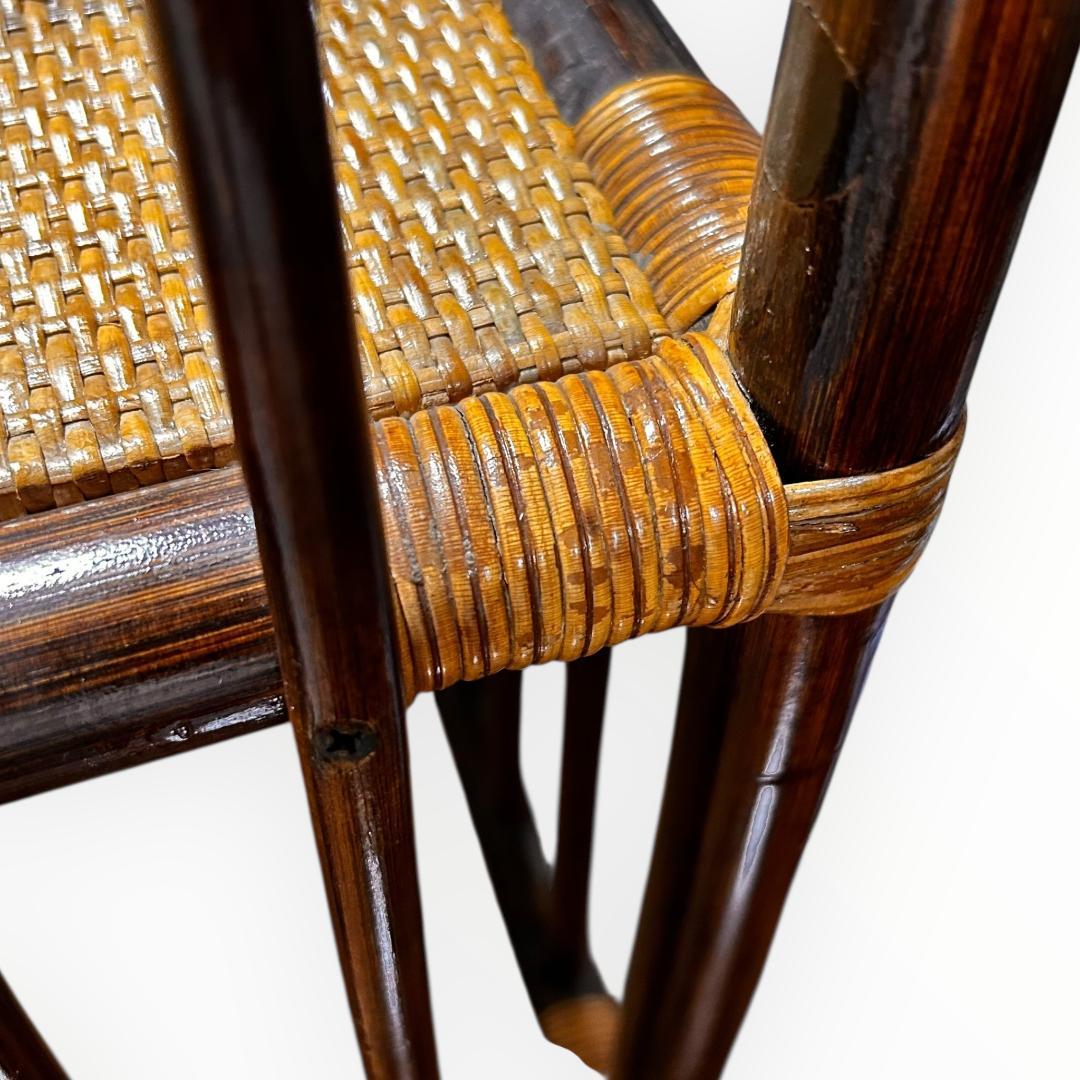 【美品】ラタン アーチ型 5段シェルフ 引き出し付き 籐家具 ヴィンテージ