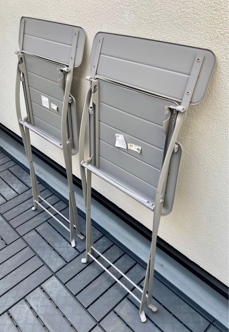 IKEA スンドソー　折りたたみチェア、テーブル　グレー