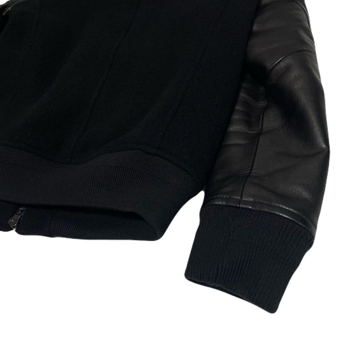 HERRINGBONE MELTON×COW HIDE JACKET