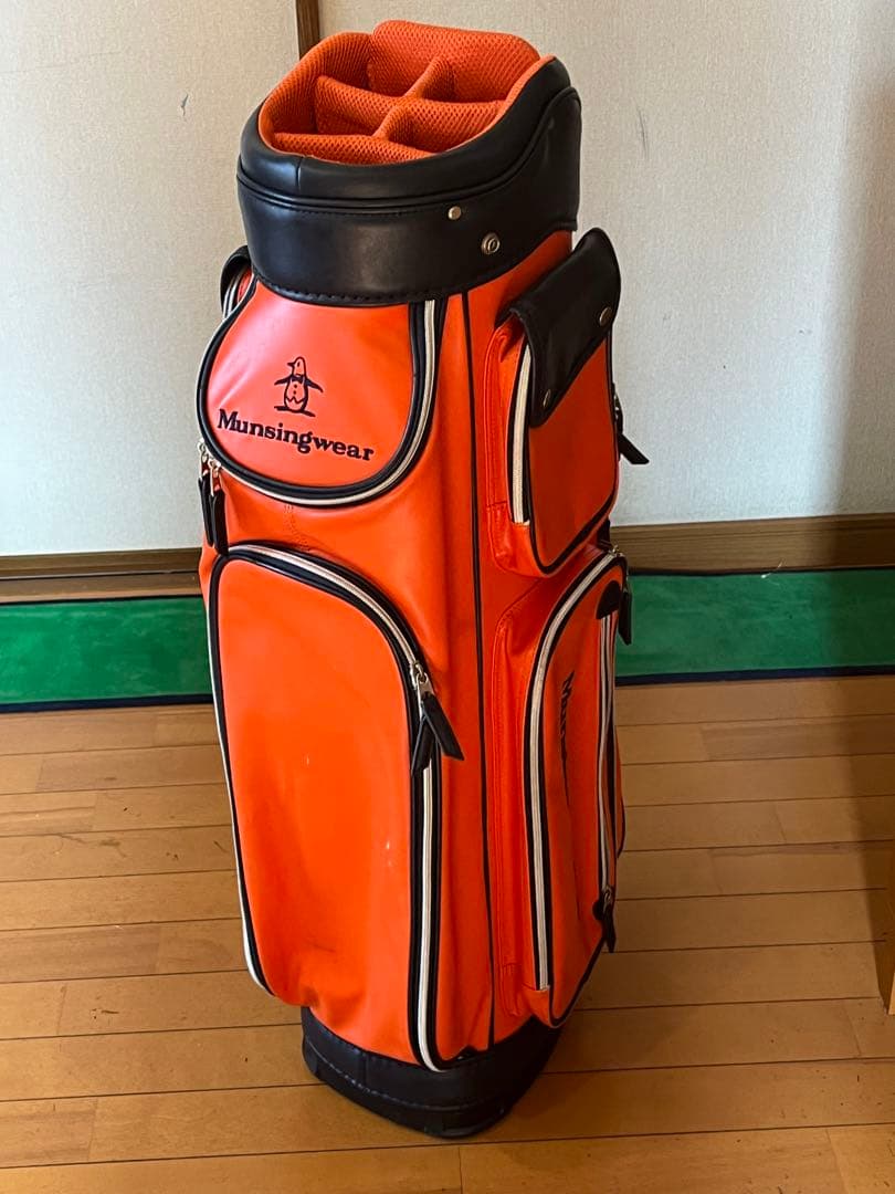 熊*ん様 Munsingwear オレンジ キャディバッグ