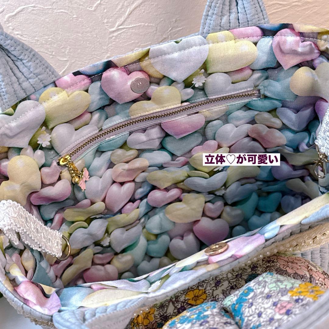 あ*き様 コヤンイサムチョン♡マンドゥ君のヌビ×インド刺繍春色トートバッグ