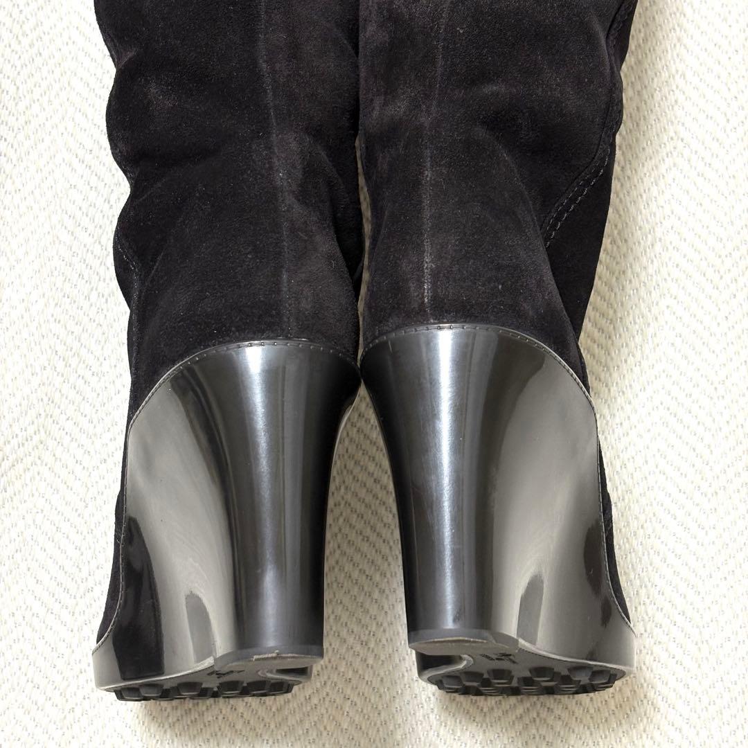 美品 Salvatore Ferragamo ガンチーニ スエード ロングブーツ