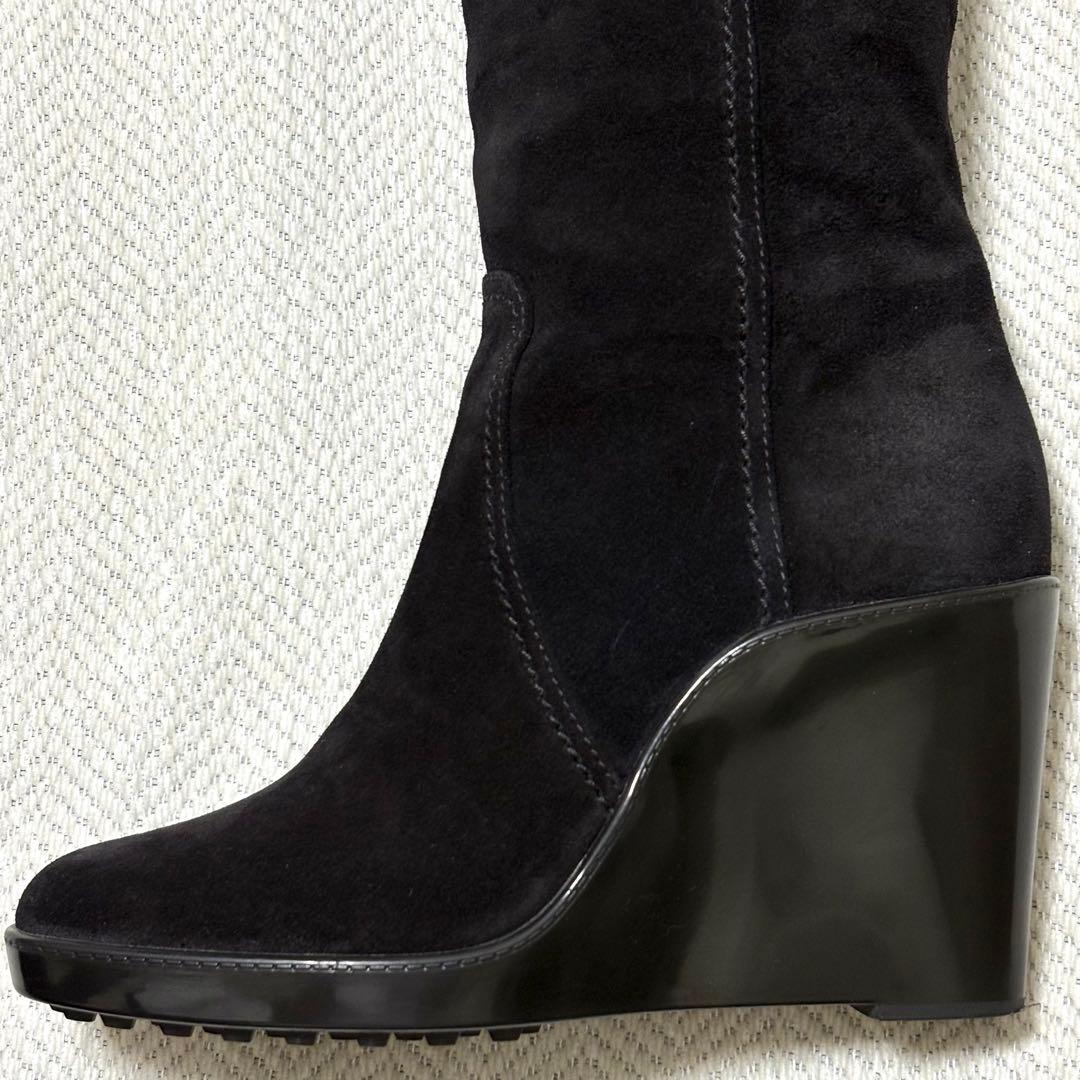 美品 Salvatore Ferragamo ガンチーニ スエード ロングブーツ