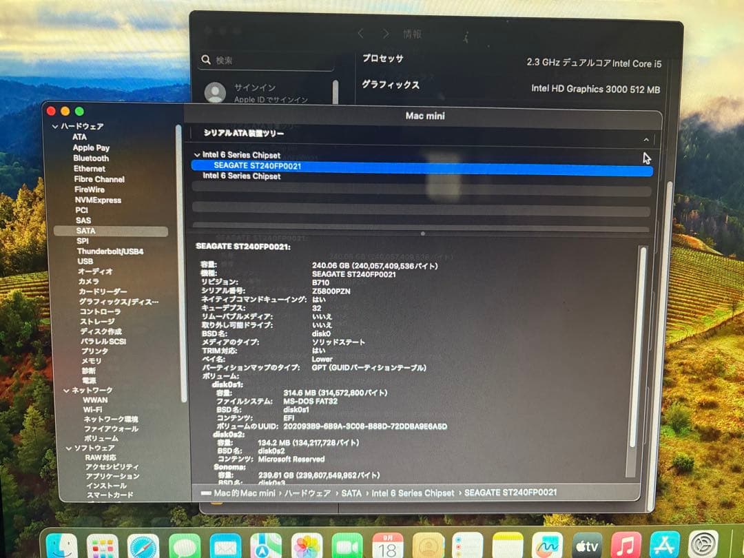 中古美品Mac mini (Late2011) OS:Sonoma