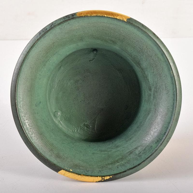 平安　秦蔵六造　塗金銅香炉　「瑞雲」　共箱　D　R7792