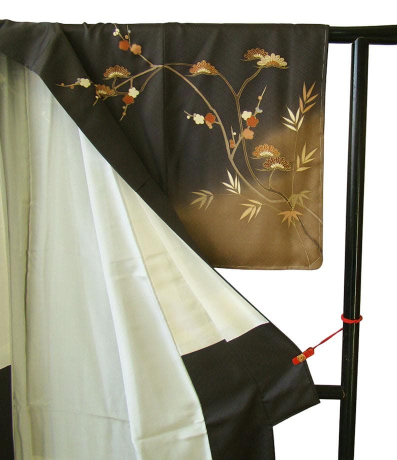 美品 S寸 紋意匠地 金彩加工染 附下げ・訪問着（正絹）未使用＜HH2278＞