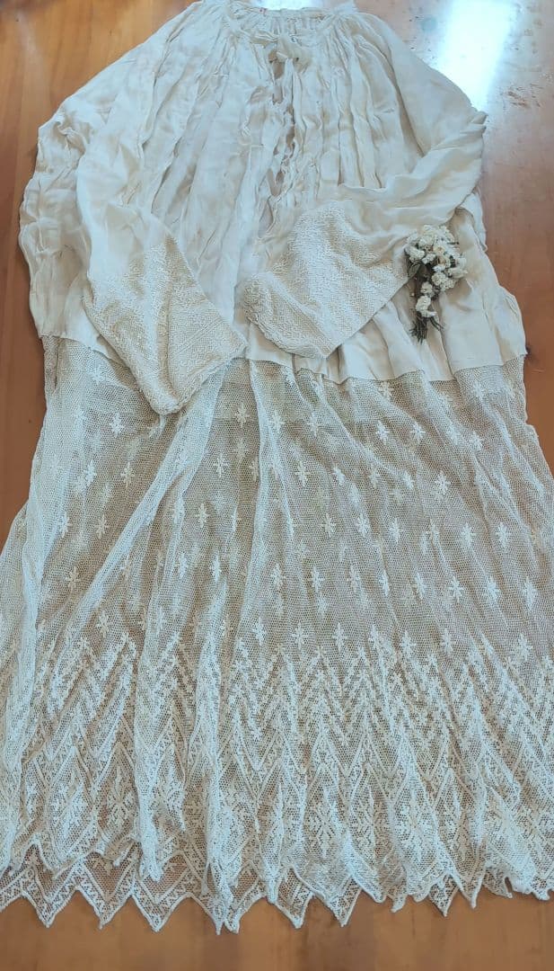 フランスアンティークワンピース　フランスアンティークレース