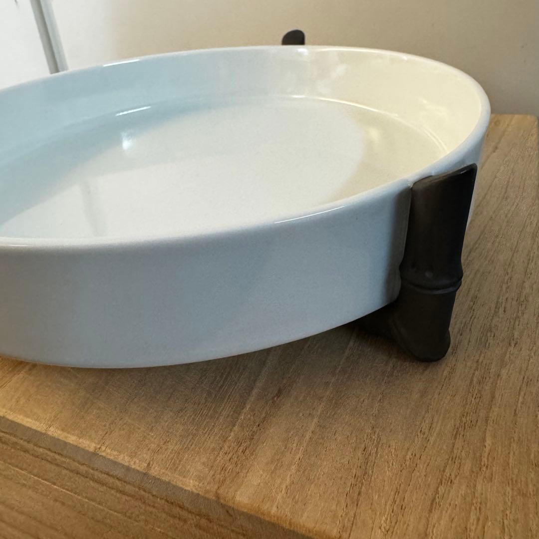 深川製磁　黒竹コンポート錆　菓子器