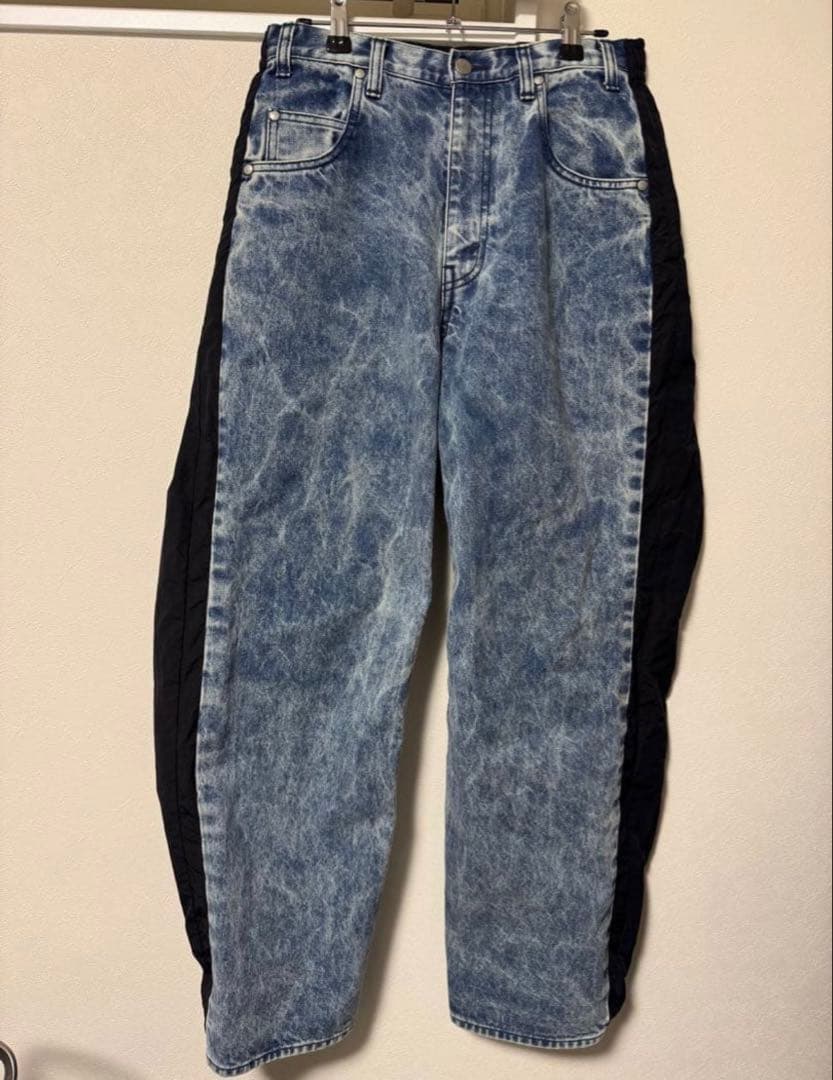 の*や様 stein NYLON COMBINATION DENIM JEANS