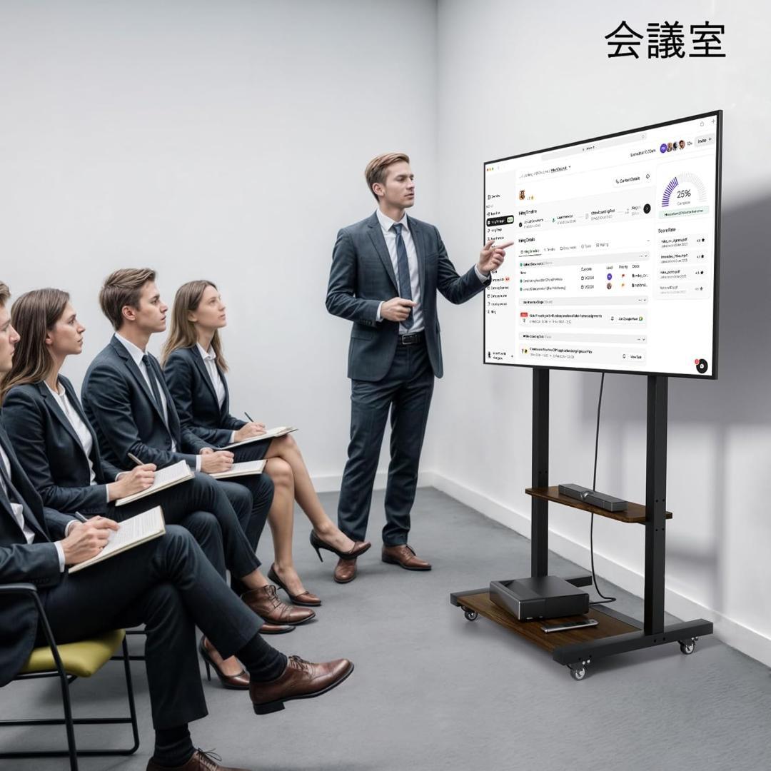 テレビスタンド テレビ台 キャスター付き モニタースタンド 40-100インチ