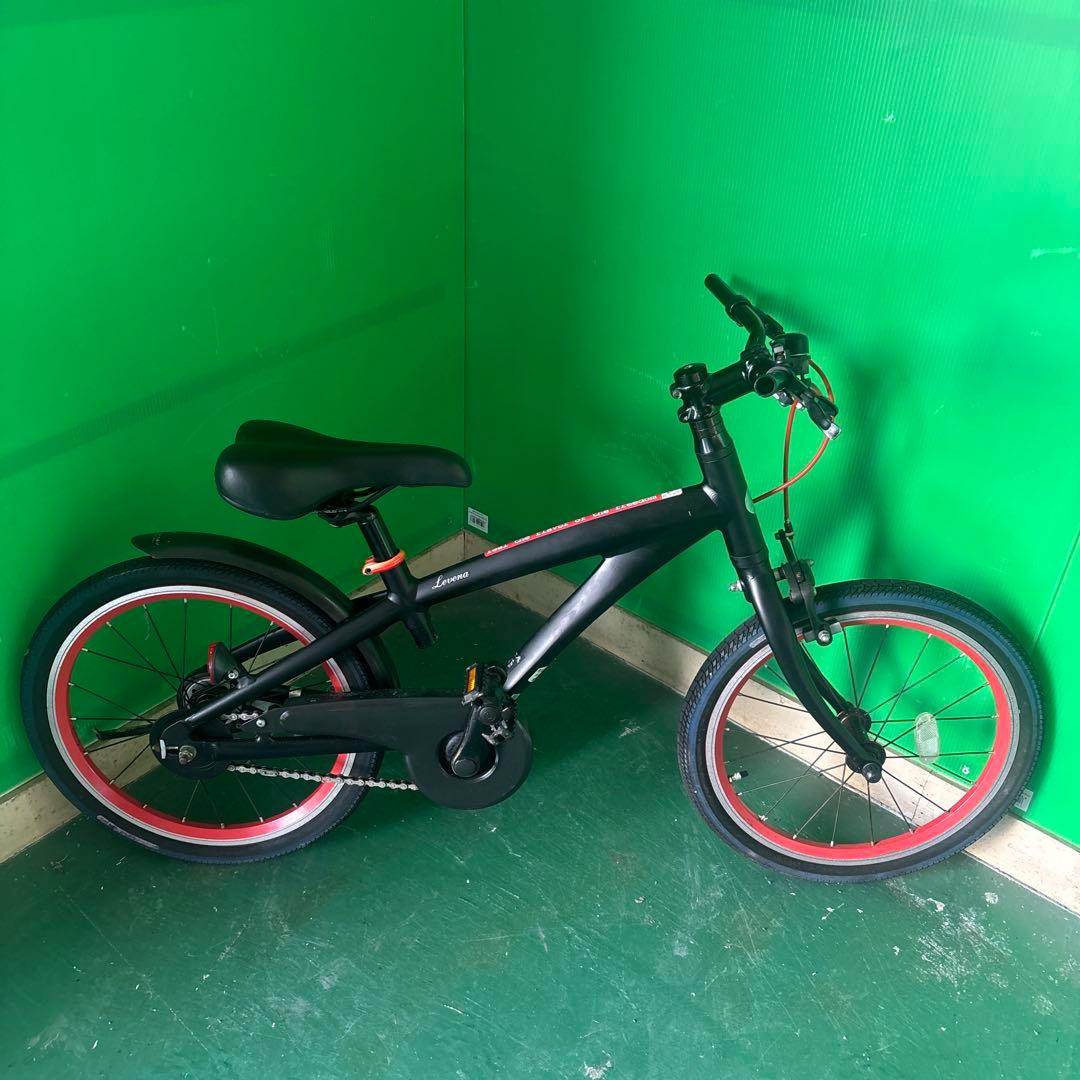 Levena 子供用自転車 18インチ ブラック/レッド
