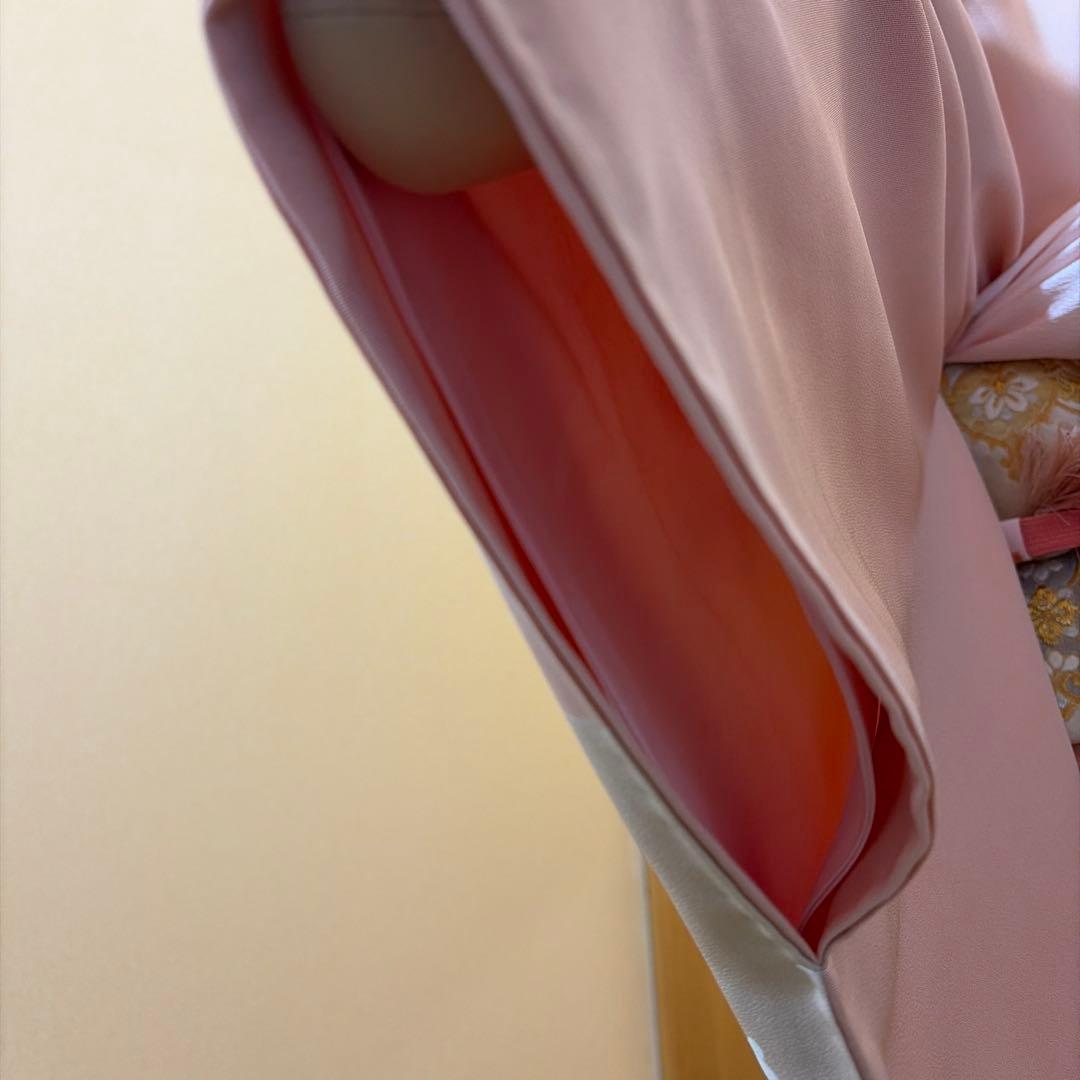 正絹未使用訪問着５点セット【長襦袢 袋帯 帯締め 帯揚げ】