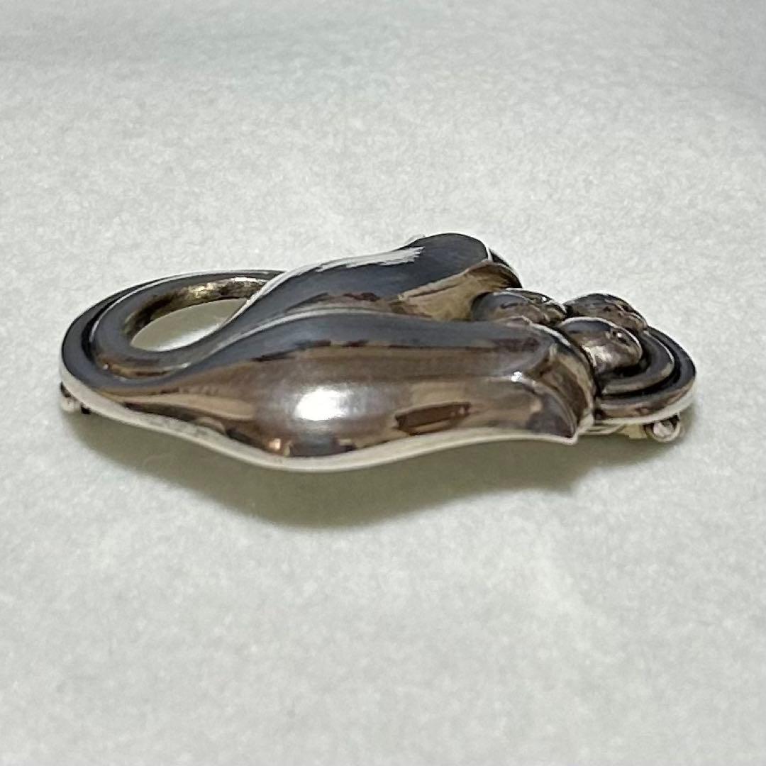   ジョージジェンセン　チューリップ ブローチ シルバー