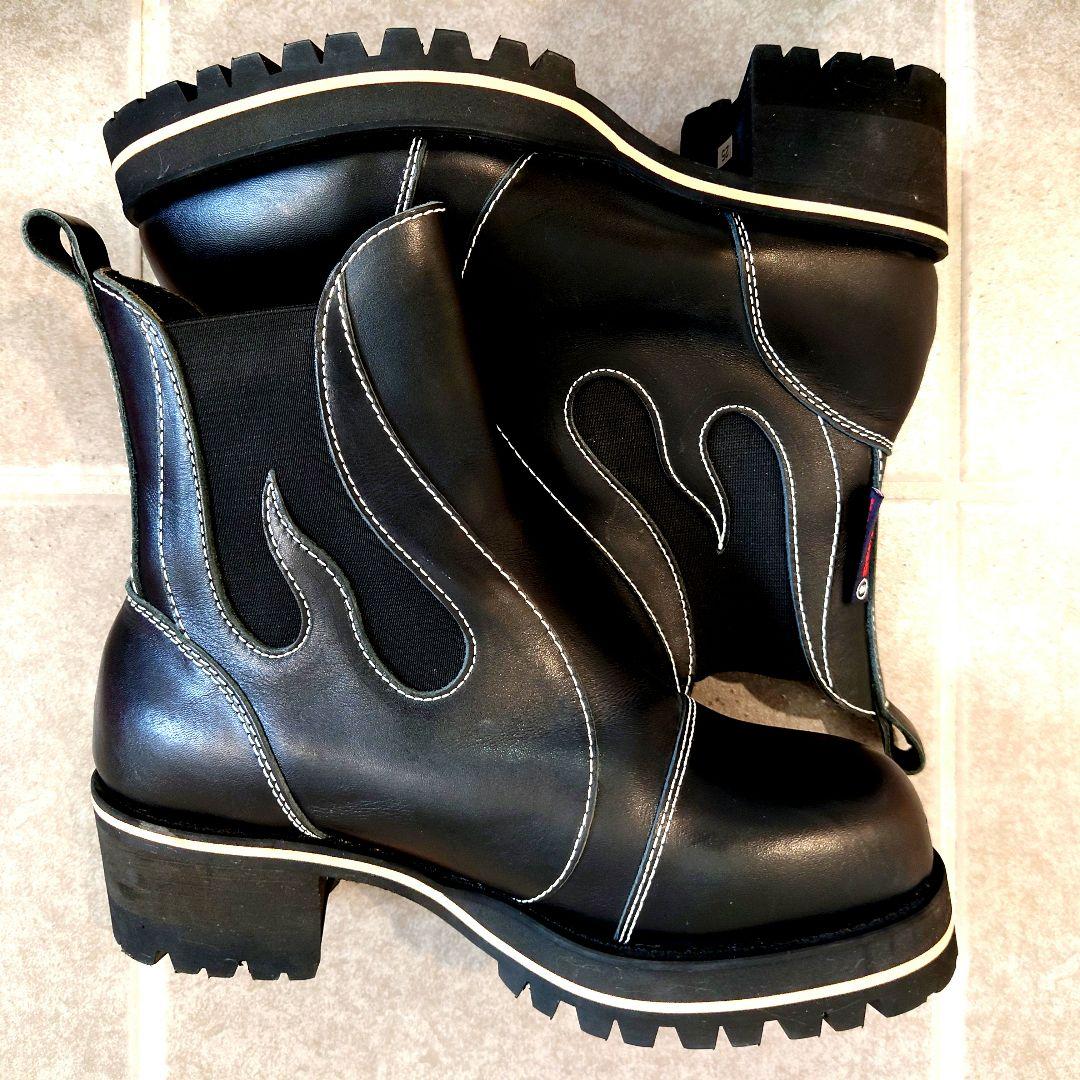 タ*カ様 試履 DEGNER BOM-1A サイドゴアレザーブーツ バイカーブー