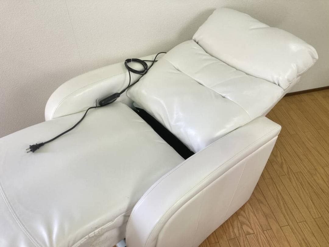 電動リクライニングソファ 白 ホワイト 一人掛け チェア シングルソファ