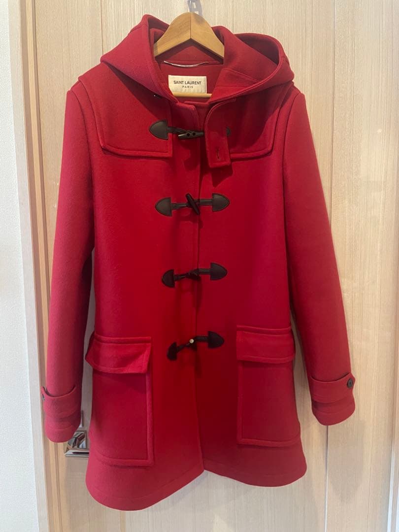 【美品】SAINT LAURENT Paris 13AW ダッフルコート レッド