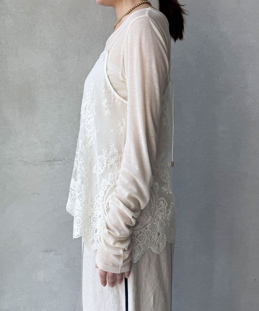 DOUDOU 今期 スカラレースキャミ