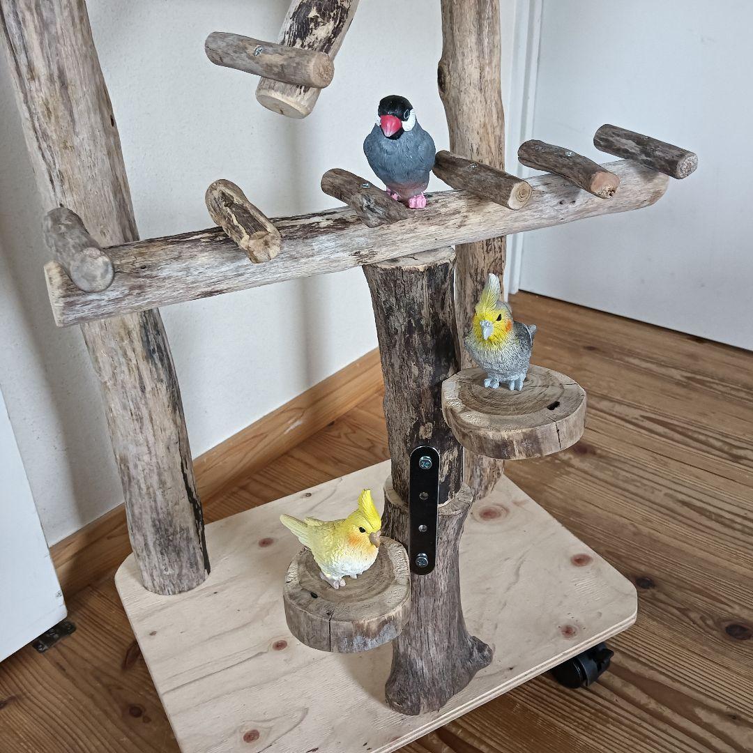 ちょこまふぃん バードアスレチックジム大型 天然木 自然木 流木 インコ