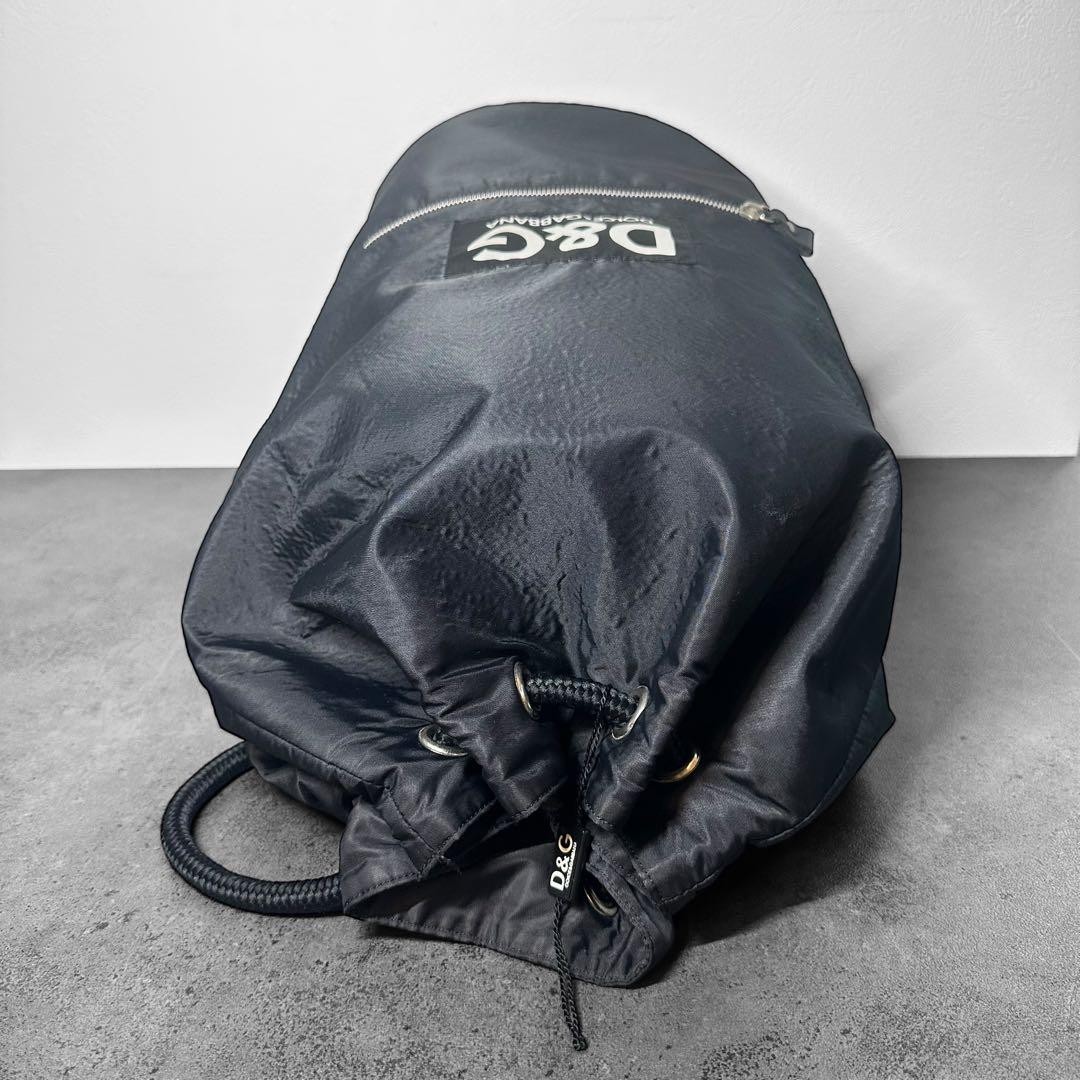 DOLCE&GABBANA ロゴ　巾着　ナイロン　ラージ　ショルダーバッグ