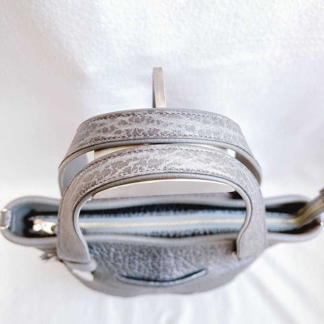 未使用級 希少JRA エレファント ハンド ショルダーバッグ 2way グレー象