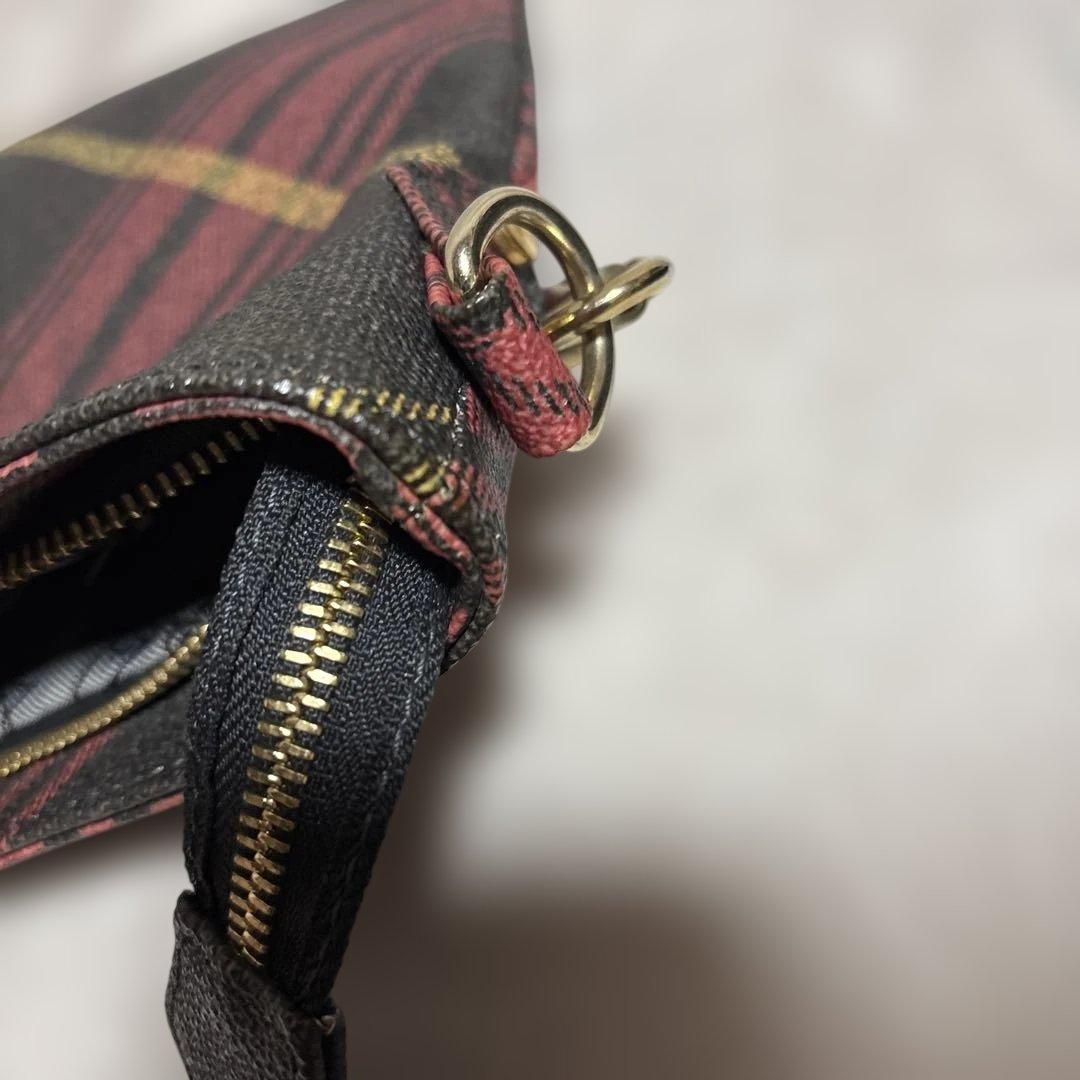 Vivienne Westwood ショルダーバッグ　オーブ　チェック柄　PVC
