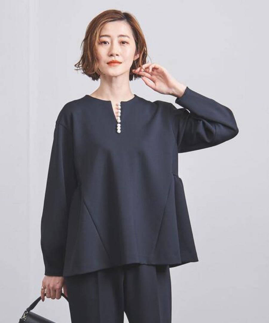 美品✨ユナイテッドアローズ SPONGY パールモチーフブラウス36 セレモニー