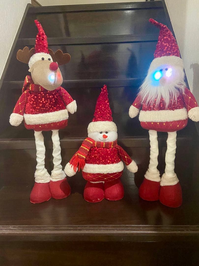 レッドクリスマス人形 3体セット