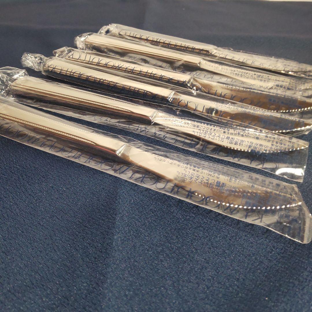 新品 ラッキーウッド 18-12 ロマンス デザート ディナーナイフ 6本