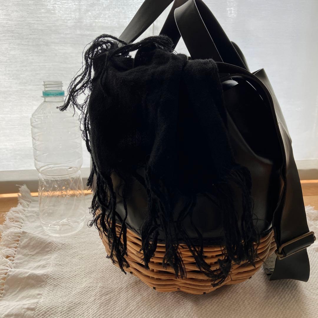 eb・a・gos エバゴス レザーカゴbag ショルダー付き