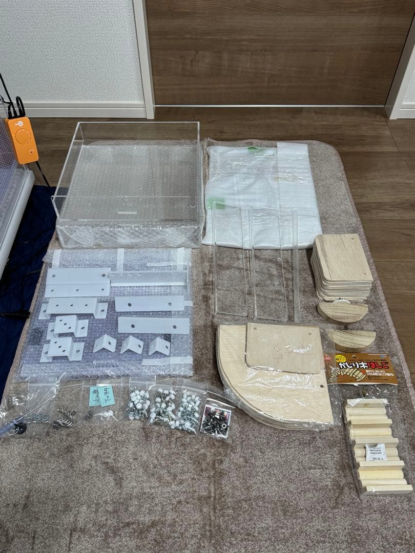 アクリルケージ⭐︎フクロモモンガ 暖房三角屋根セット 2WAY