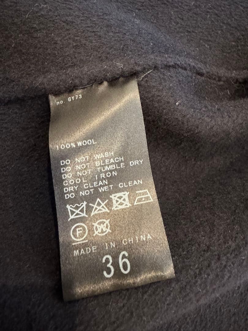 NOBLE - Super160s リバーミドルコート　ネイビ-