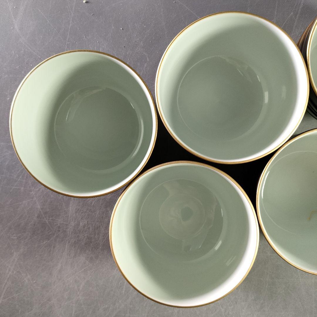 A940-6/京焼/貴古 造/一二三節紋碗5客/茶器/茶碗/茶道具/抹茶碗/