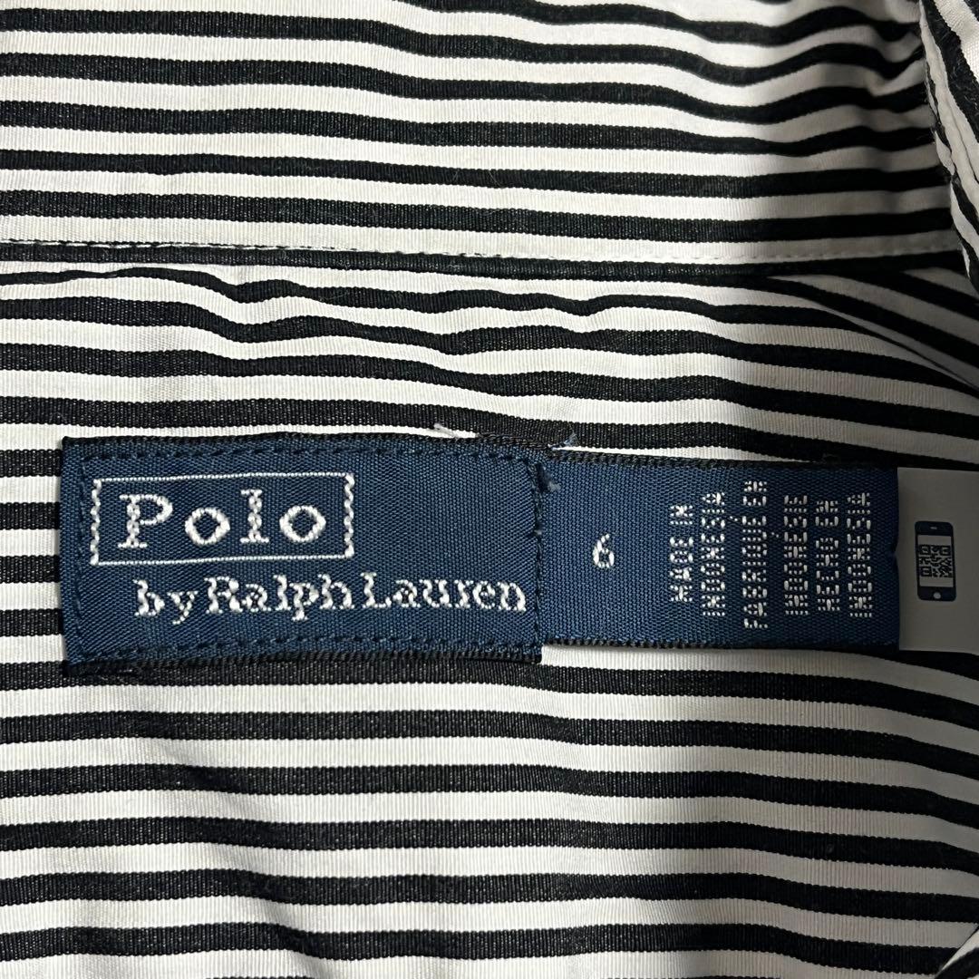 未使用級　ポロラルフローレン　最現行　長袖シャツ　ストライプ　ポニー　6 XL