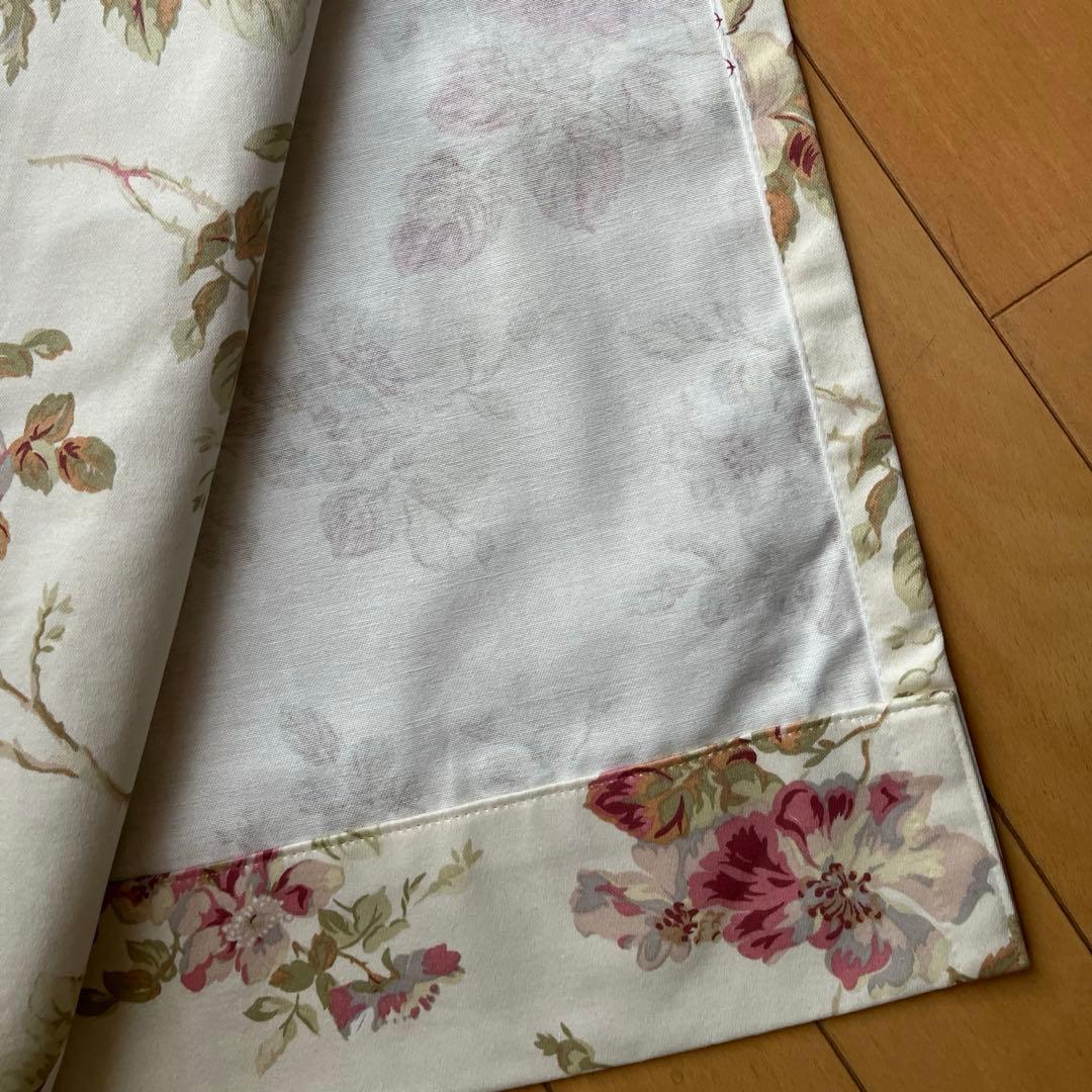 ローラアシュレイ　アンジェリカ　 オーダーカーテン　厚地&レース　2枚組セット