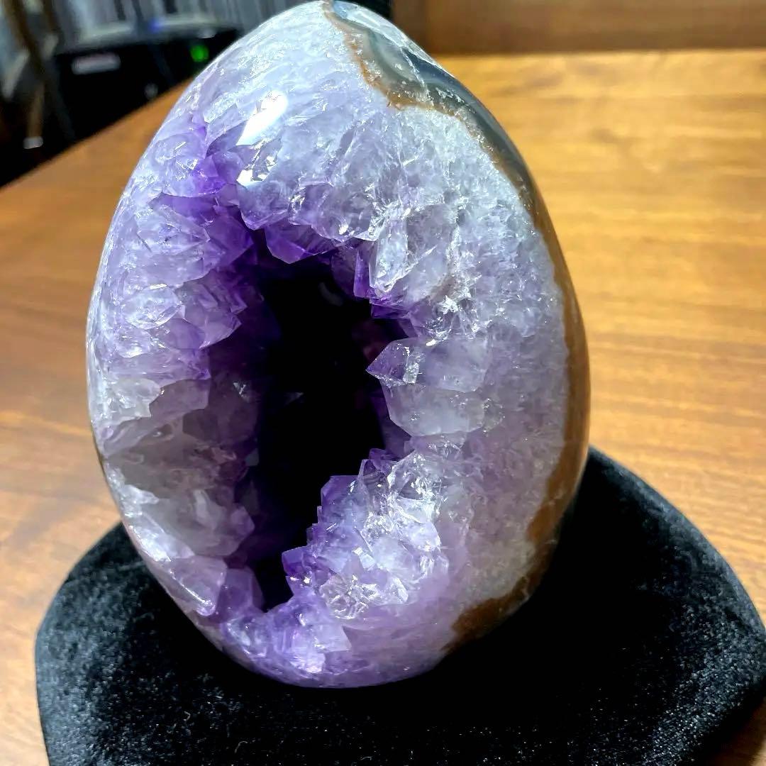 ウルグアイ　アメジスト　エッグ　水晶　天然石　原石　パワーストーン　クリスタル