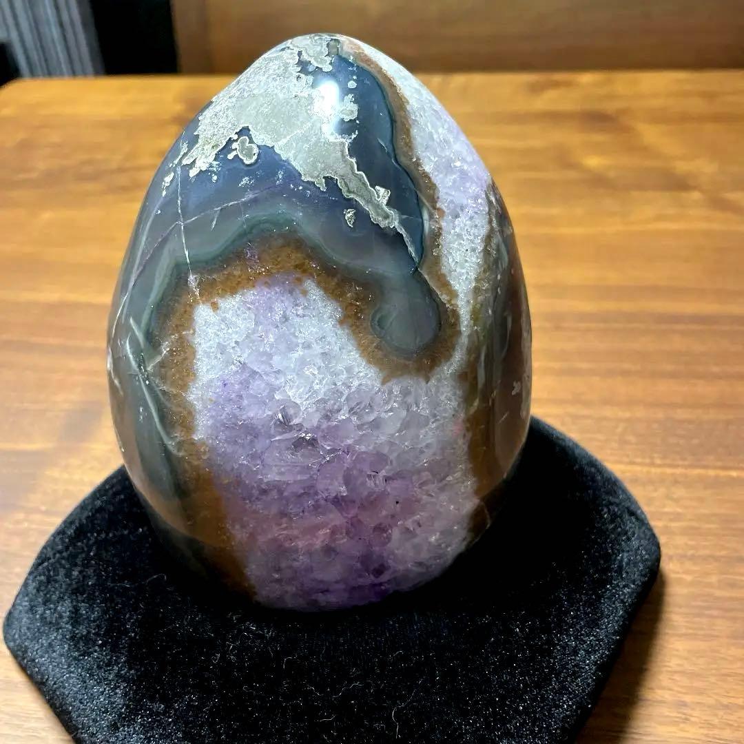 ウルグアイ　アメジスト　エッグ　水晶　天然石　原石　パワーストーン　クリスタル