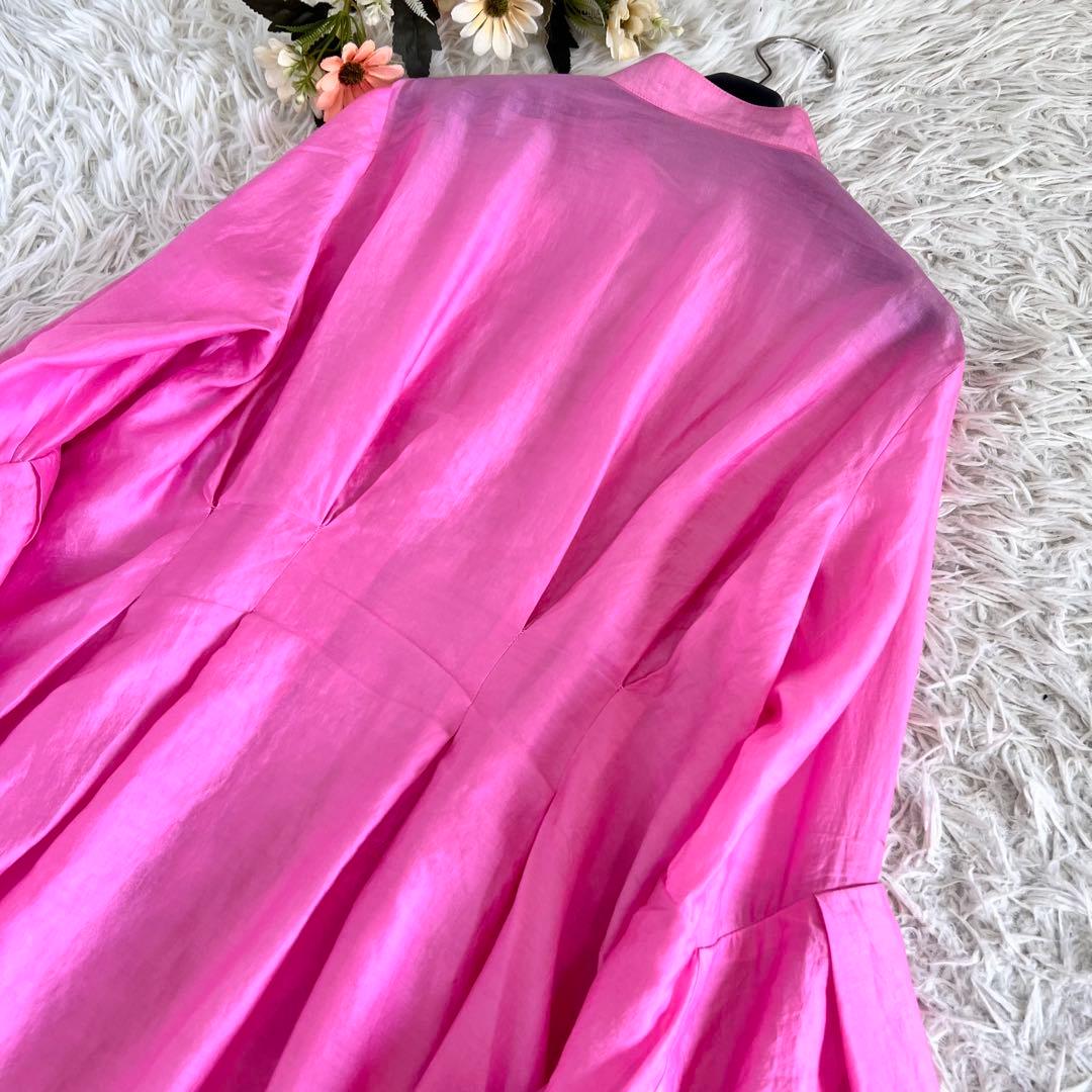 LE PHIL ルフィル シアー ローン ボリューム スリーブ ブラウス ピンク