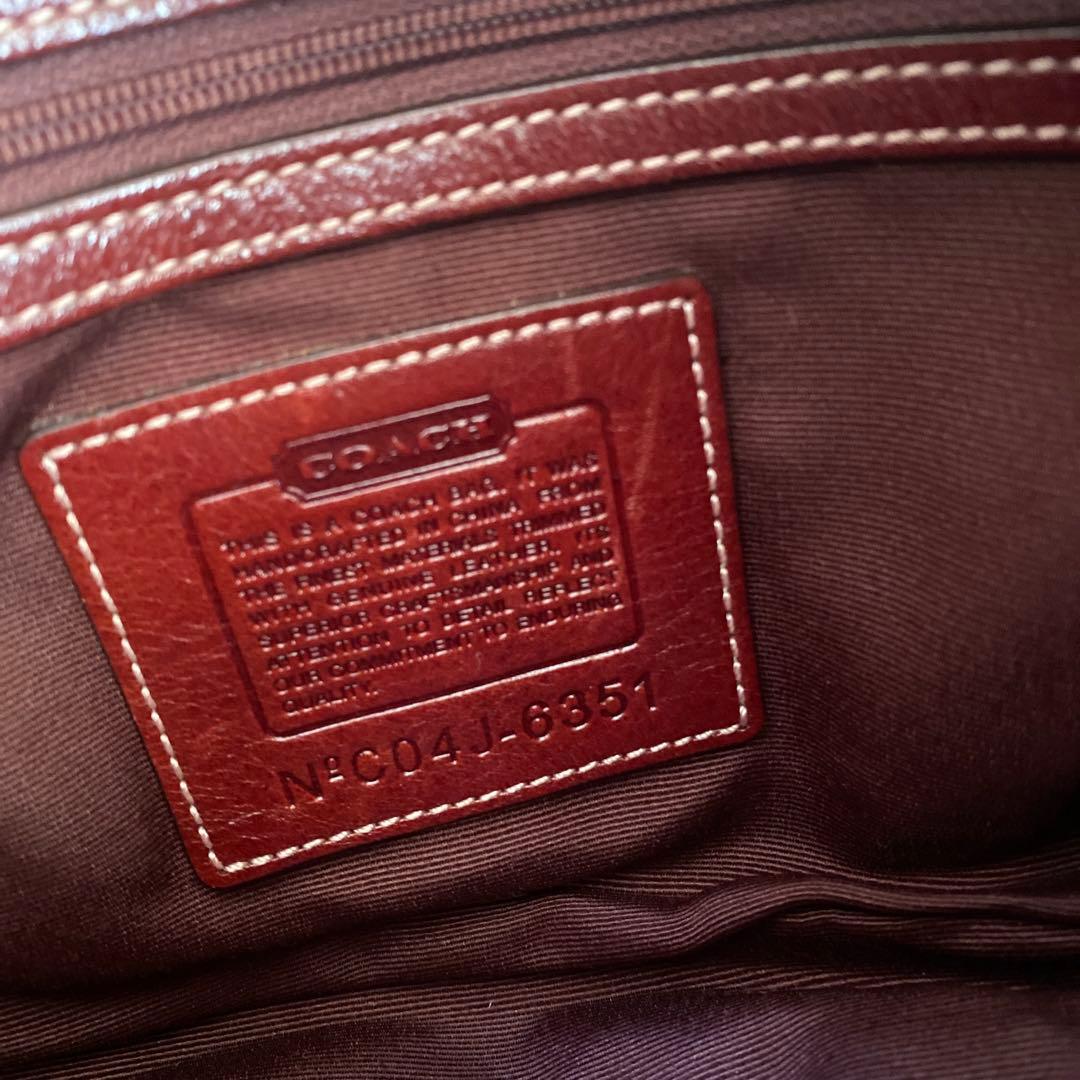 希少 Coach レッド ショルダーバッグ アクセサリーポーチ スウェード