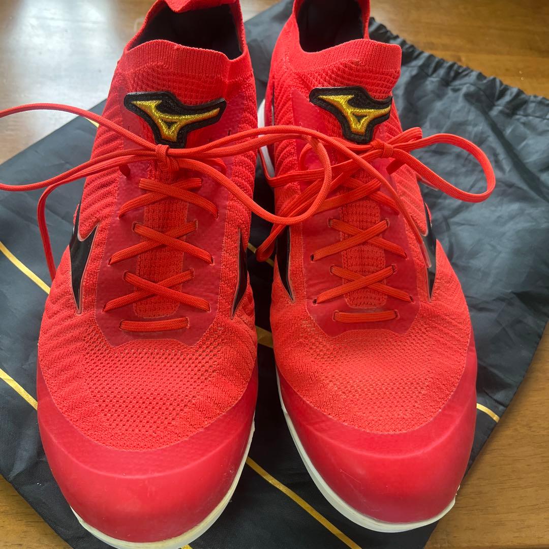 限定品MizunoPro レッド スパイク 収納袋付き