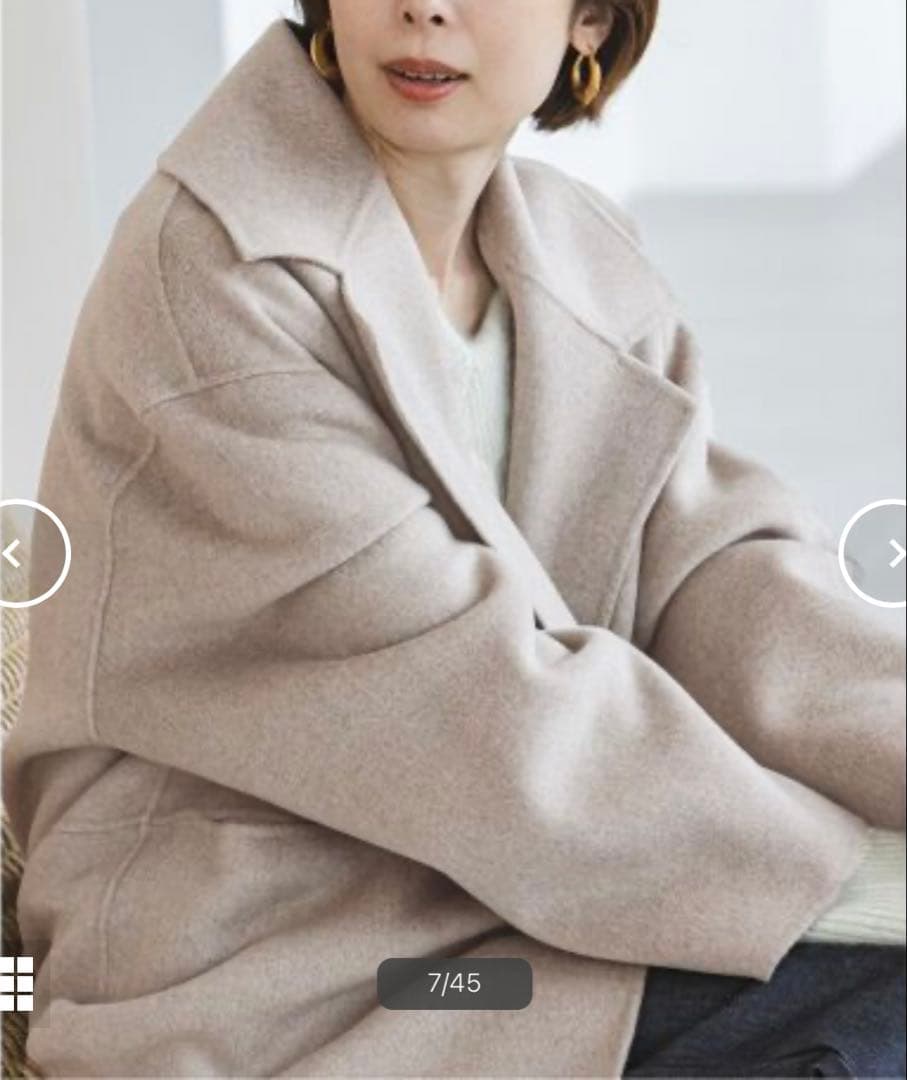 タグ付き未着用 NOBLE ノーブル Super 160s リバーミドルコート