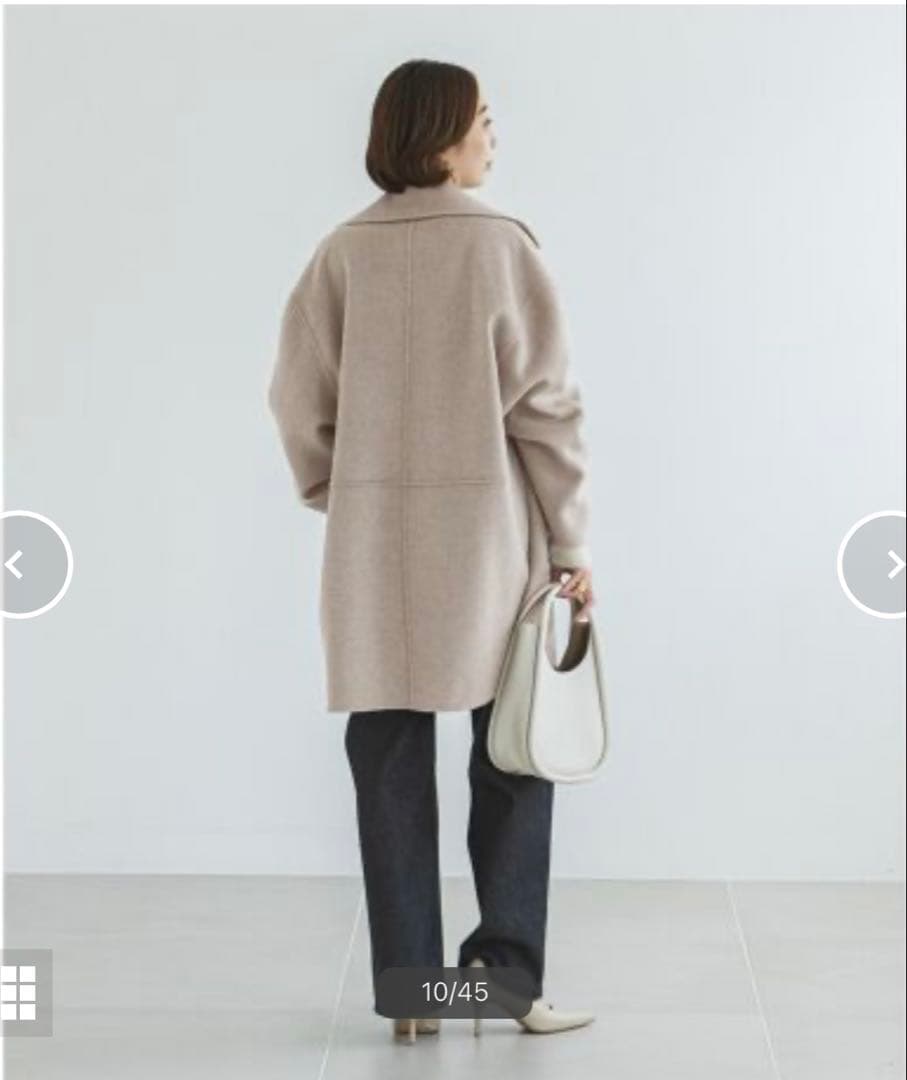 タグ付き未着用 NOBLE ノーブル Super 160s リバーミドルコート