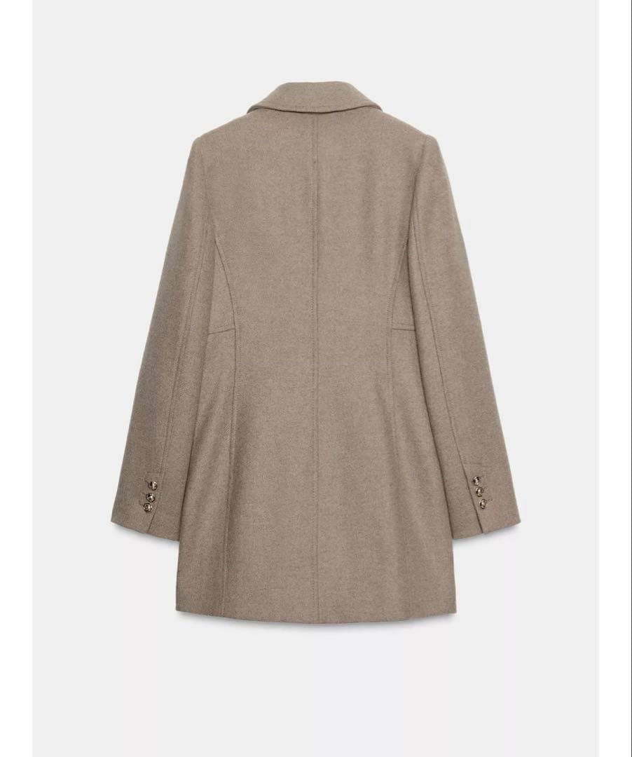 タグ付き新品★ZARAのウール混紡ショート丈ダブルブレストコート★XSサイズ