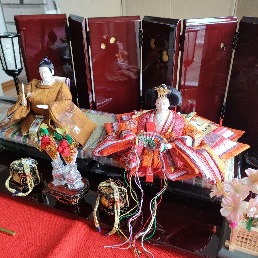 雛人形 親王飾り　 平飾り　　作家名(平安優香)