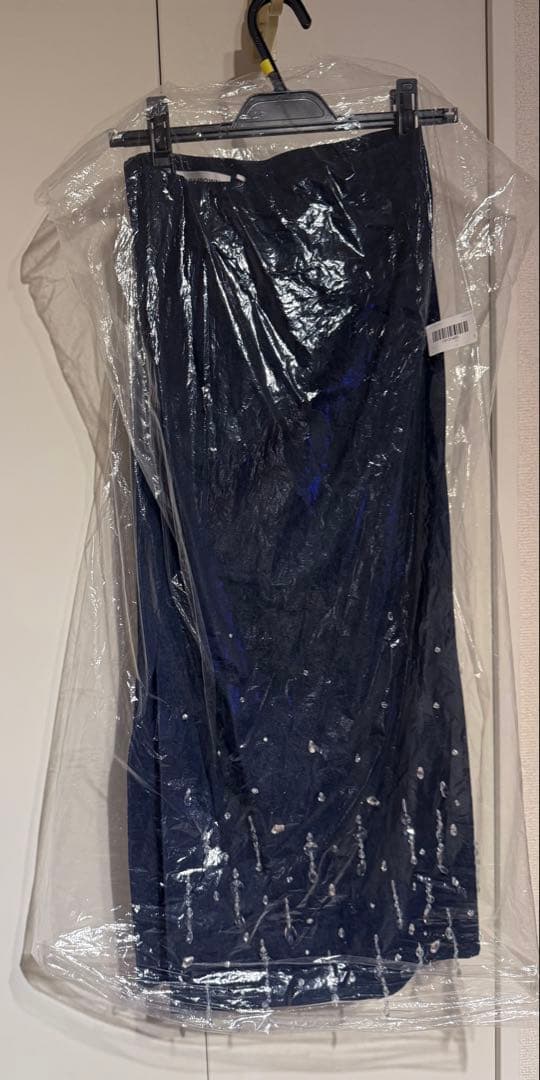 Lily Brownクリアビジュー デニム ビスチェ/ロングスカート サイズF